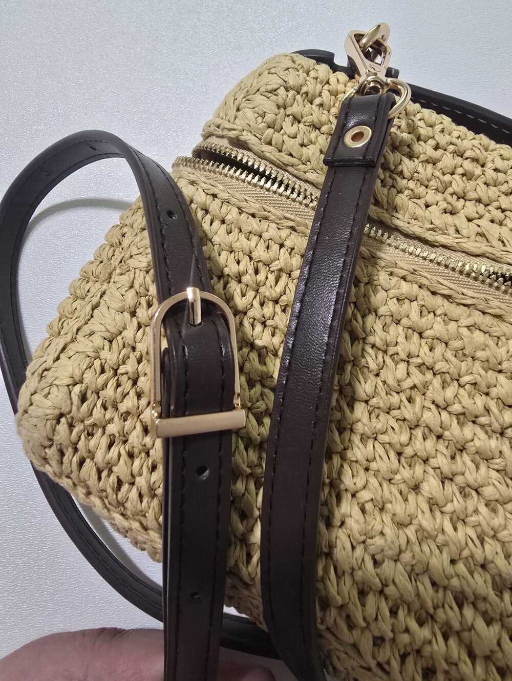 Tory Burch Romy Straw Slim Top Handle Bag - Picture 12 of 13
